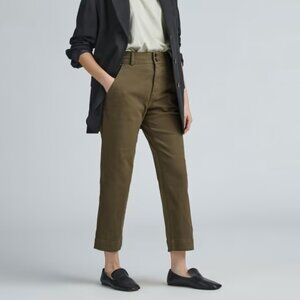 Everlane Olive Straight Leg Pants